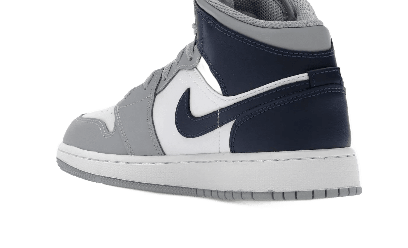 Nike Air Jordan 1 Mid Wolf Grey Midnight Navy - DQ8423-104