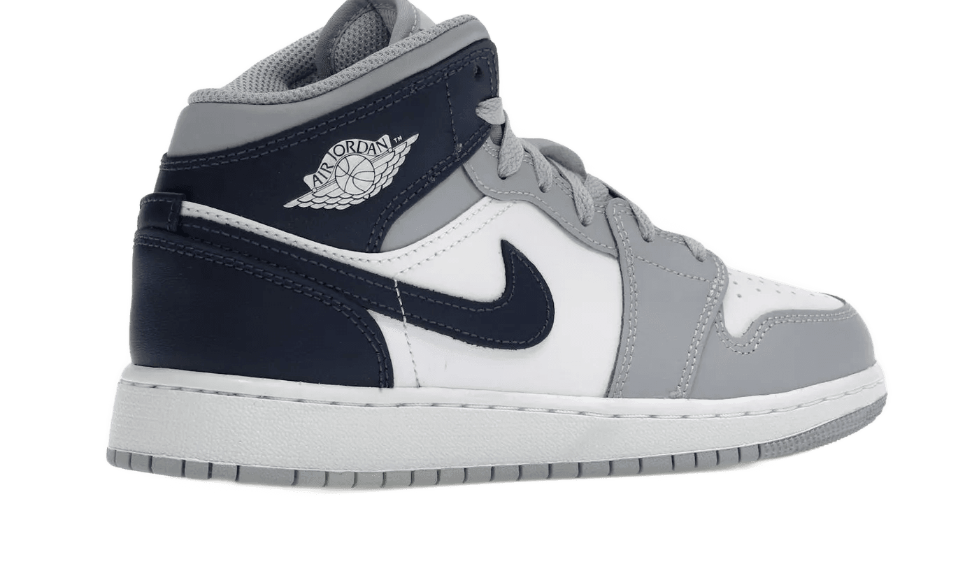 Nike Air Jordan 1 Mid Wolf Grey Midnight Navy - DQ8423-104