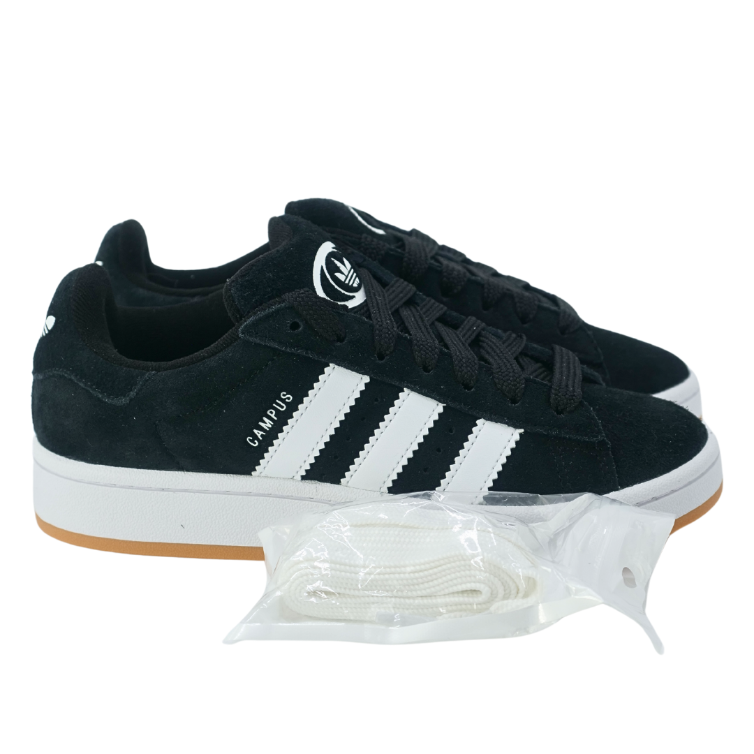 Adidas Campus 00s Core Black/Cloud White Junior with extra laces