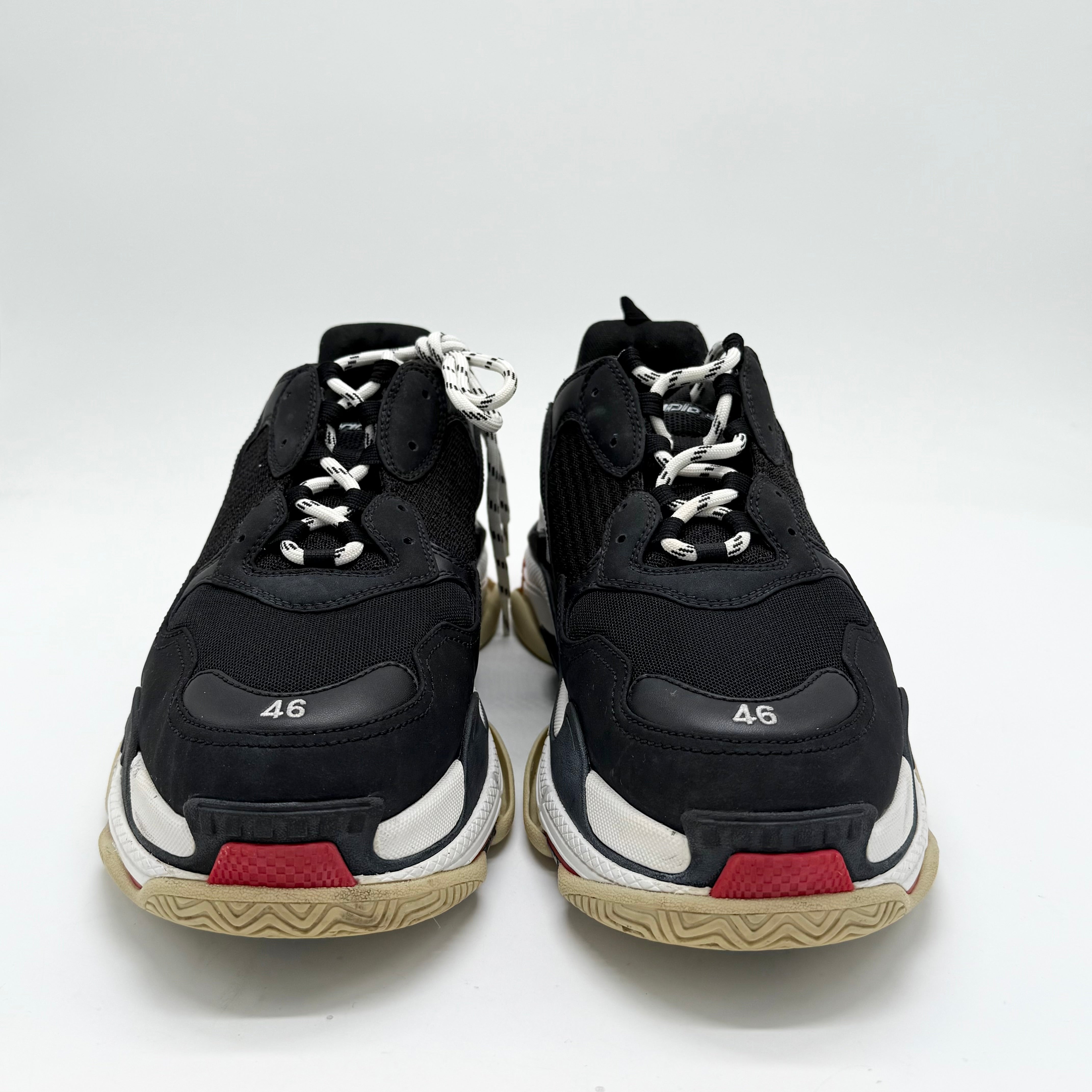 Balenciaga Triple S Black White Red EU 46