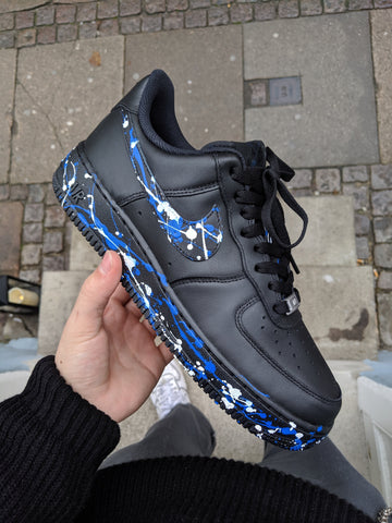 Splatter Custom Sneakers Black