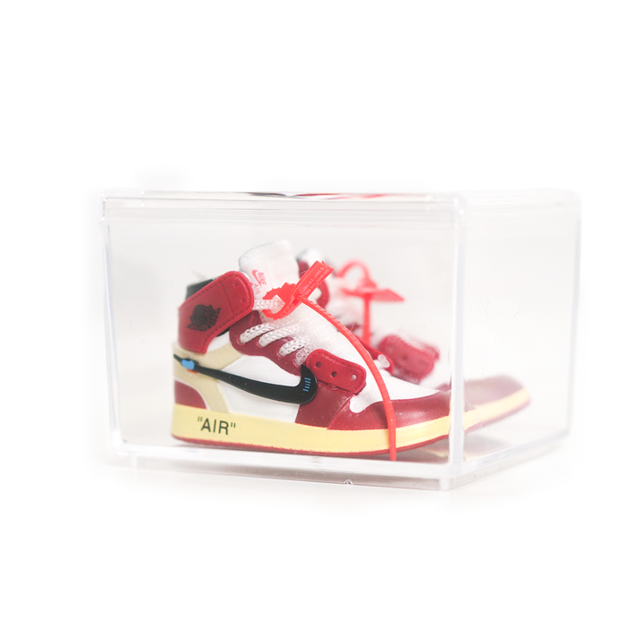 Miniature Sneakers - Nike Air Jordan 1 Off-White Chicago - white laced